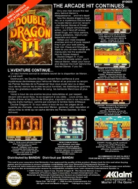 Double Dragon III - The Sacred Stones (Europe) box cover back